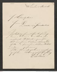 Nachlass Franz Steindachner, Empfangsbestätigung von Otto Marno an Franz Steindachner (15.04.1881), Inv.Nr. 330.03, Seite 1